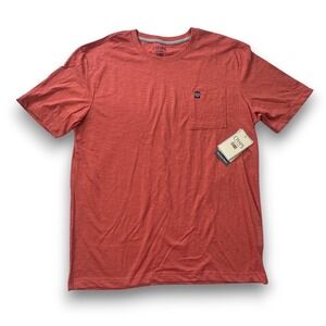 Chaps Mens Seacoast Wash Slub Pocket Tee Nantucket Red CM15SK116W New M